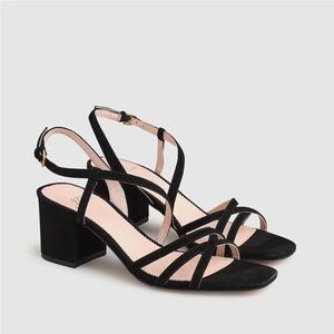 J.Crew Women's Strappy Block Heel Sandal - Black SIZE 7